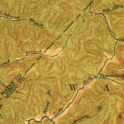 United States Geological Survey Navgatuck, WV-KY (1912, 62500-Scale) digital map
