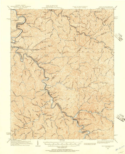 United States Geological Survey Navgatuck, WV-KY (1926, 62500-Scale) digital map