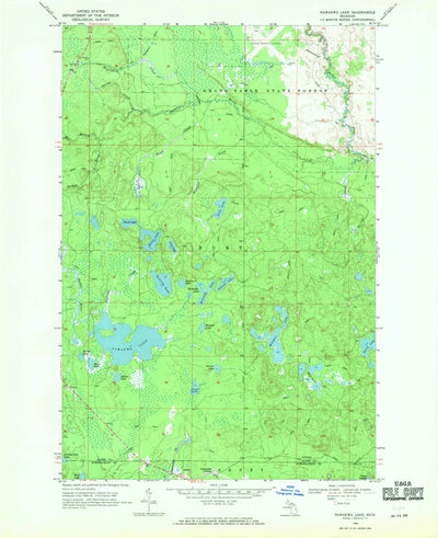 United States Geological Survey Nawakwa Lake, MI (1968, 24000-Scale) digital map