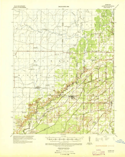 United States Geological Survey Naylor, MO (1935, 62500-Scale) digital map