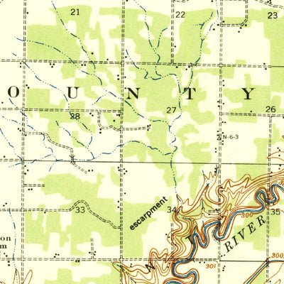 United States Geological Survey Naylor, MO (1935, 62500-Scale) digital map