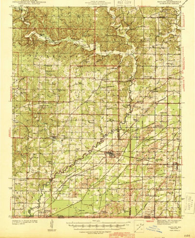United States Geological Survey Naylor, MO (1944, 62500-Scale) digital map