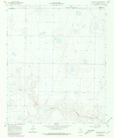 United States Geological Survey Nazareth NW, TX (1966, 24000-Scale) digital map