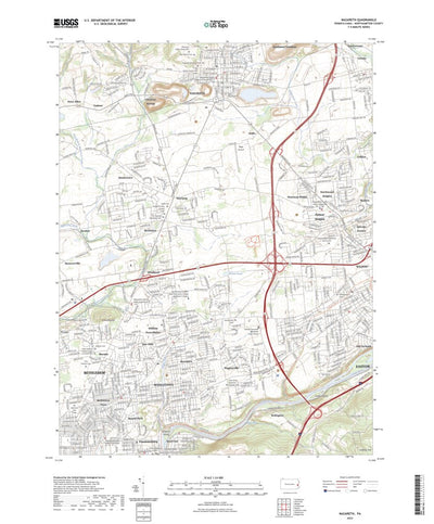 United States Geological Survey Nazareth, PA (2023, 24000-Scale) digital map