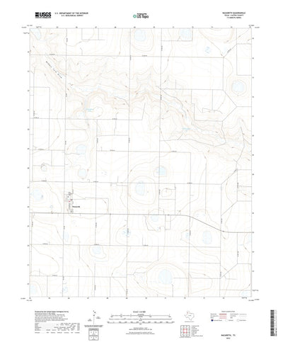 United States Geological Survey Nazareth, TX (2022, 24000-Scale) digital map