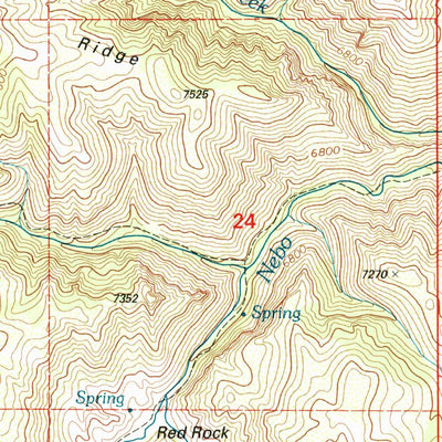 United States Geological Survey Nebo Basin, UT (1998, 24000-Scale) digital map