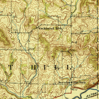 United States Geological Survey Nebo, IL-MO (1930, 62500-Scale) digital map