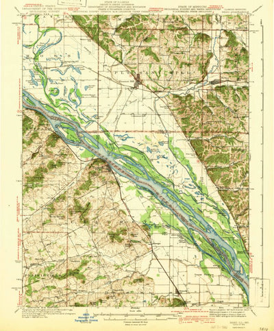 United States Geological Survey Nebo, IL-MO (1942, 62500-Scale) digital map