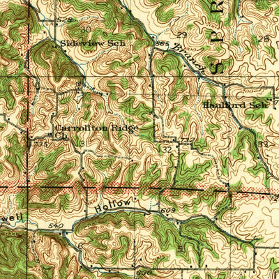 United States Geological Survey Nebo, IL-MO (1942, 62500-Scale) digital map