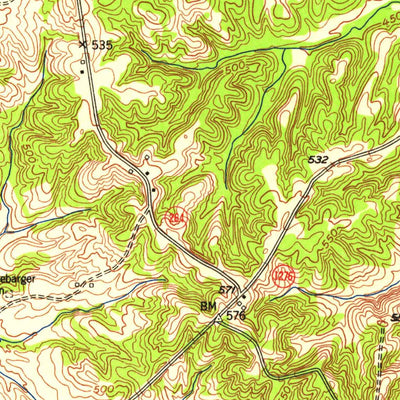 United States Geological Survey Nebo, KY (1954, 24000-Scale) digital map