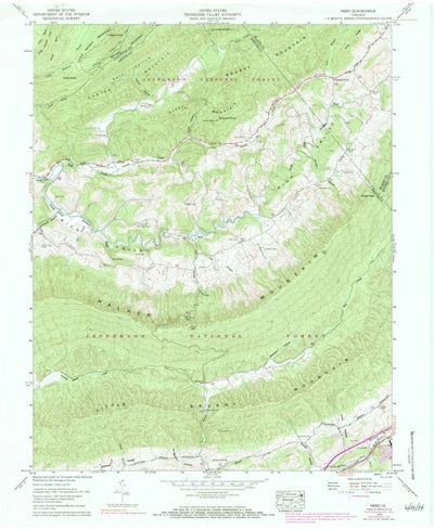 United States Geological Survey Nebo, VA (1959, 24000-Scale) digital map