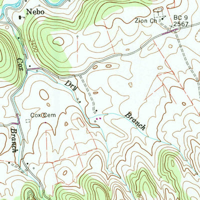 United States Geological Survey Nebo, VA (1959, 24000-Scale) digital map