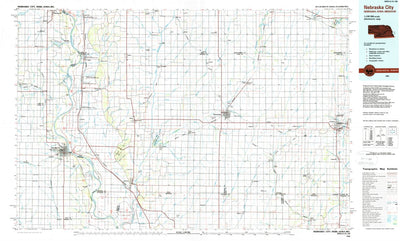 United States Geological Survey Nebraska City, NE-IA-MO (1985, 100000-Scale) digital map