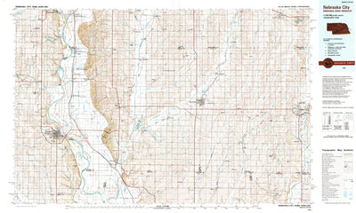 United States Geological Survey Nebraska City, NE-IA-MO (1993, 100000-Scale) digital map