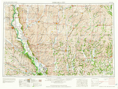 United States Geological Survey Nebraska City, NE-MO-IA-KS (1958, 250000-Scale) digital map