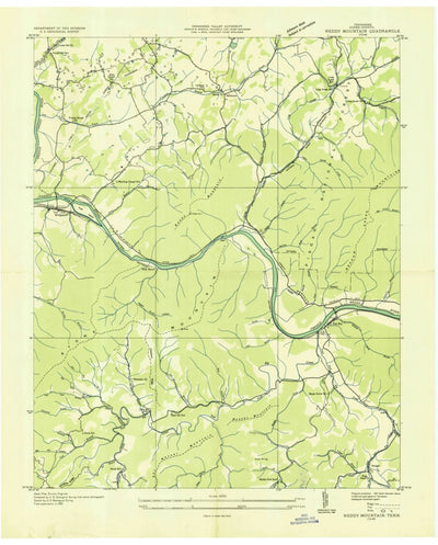 United States Geological Survey Neddy Mountain, TN (1935, 24000-Scale) digital map