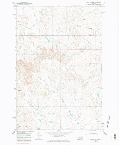 United States Geological Survey Needle Butte, MT (1965, 24000-Scale) digital map