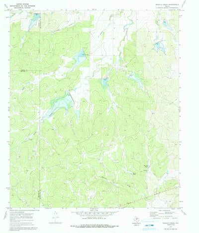 United States Geological Survey Needle Creek, TX (1970, 24000-Scale) digital map