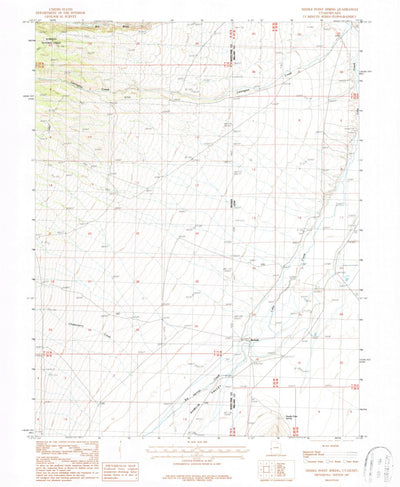 United States Geological Survey Needle Point Spring, UT-NV (1987, 24000-Scale) digital map