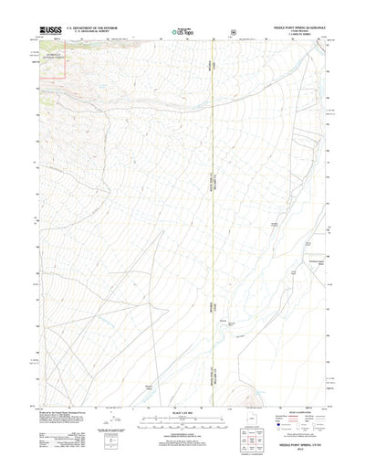 United States Geological Survey Needle Point Spring, UT-NV (2012, 24000-Scale) digital map