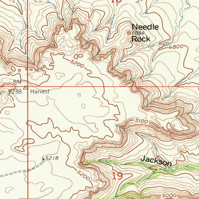 United States Geological Survey Needle Rock, WY (1960, 24000-Scale) digital map