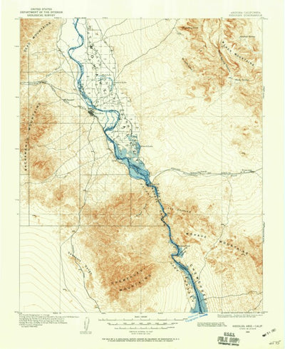 United States Geological Survey Needles, CA-AZ (1903, 125000-Scale) digital map