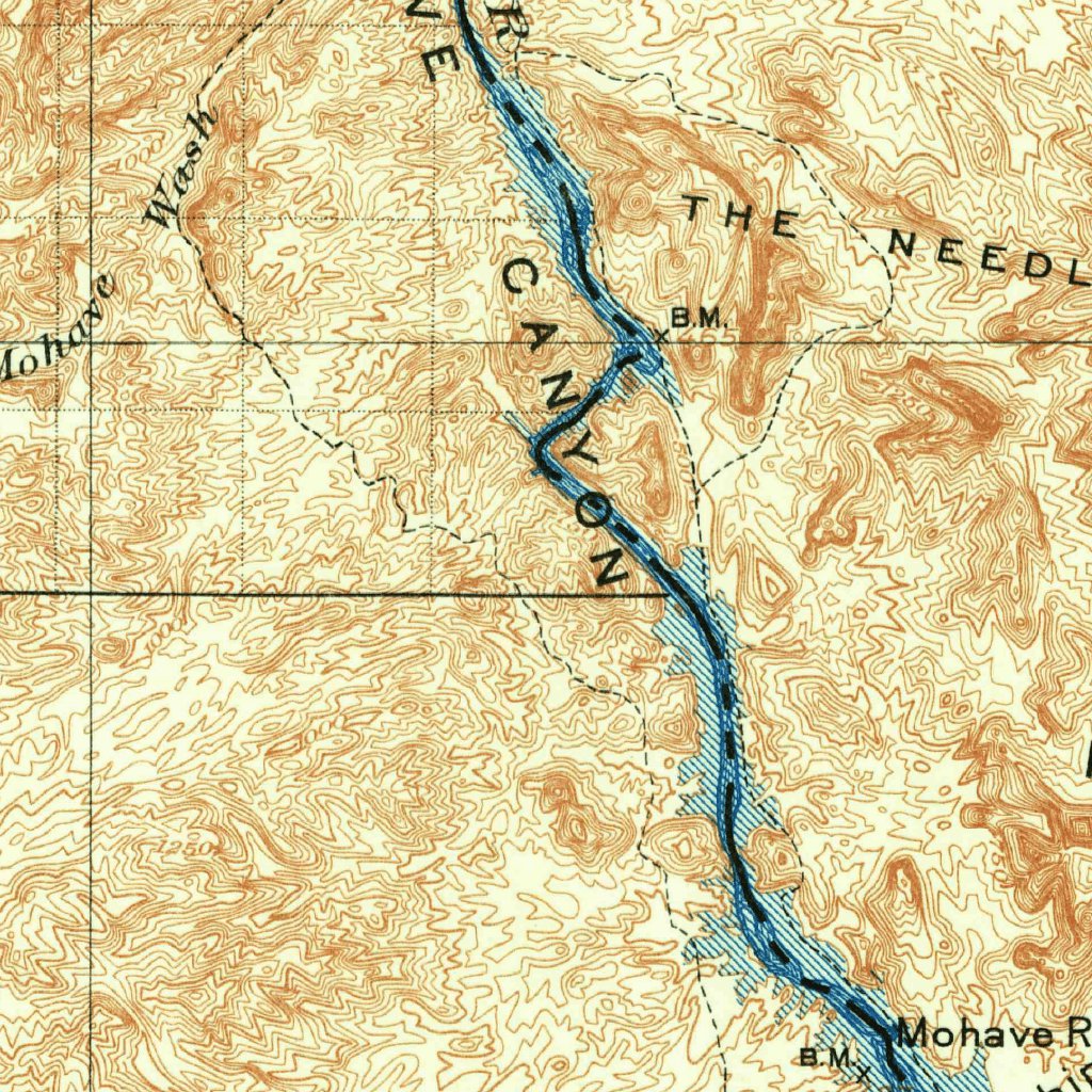 Needles, CAAZ (1903, 125000Scale) Map by United States Geological