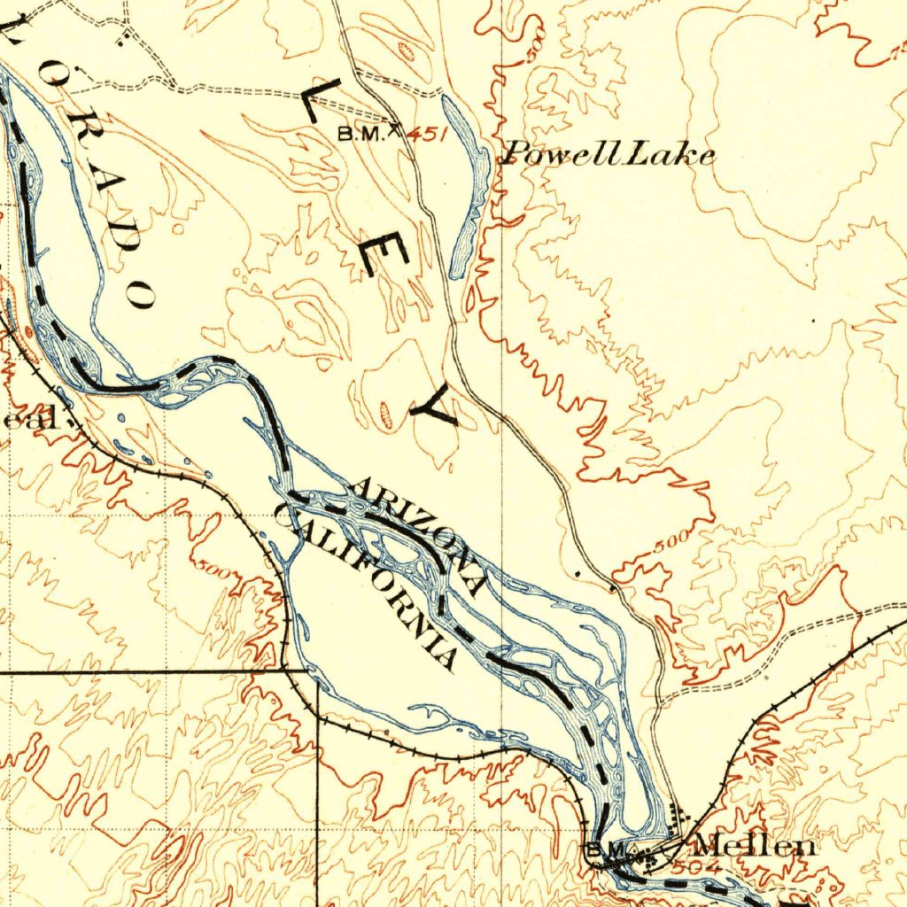 Needles, CAAZ (1904, 125000Scale) Map by United States Geological Survey Avenza Maps