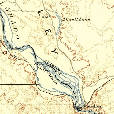 United States Geological Survey Needles, CA-AZ (1904, 125000-Scale) digital map