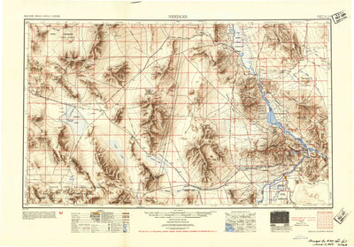 United States Geological Survey Needles, CA-AZ (1954, 250000-Scale) digital map