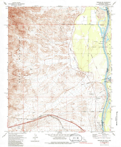United States Geological Survey Needles NW, CA-AZ (1970, 24000-Scale) digital map