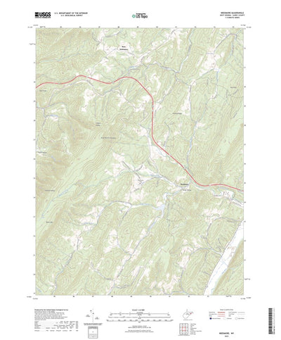 United States Geological Survey Needmore, WV (2023, 24000-Scale) digital map