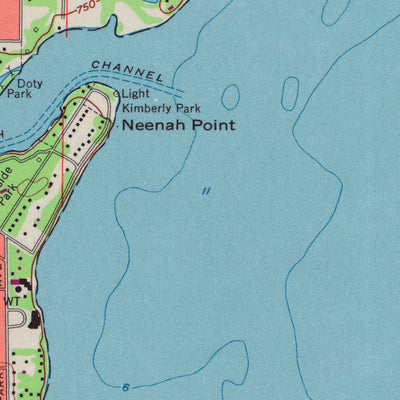 United States Geological Survey Neenah, WI (1955, 24000-Scale) digital map
