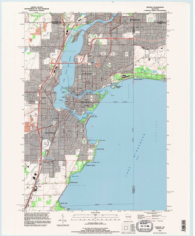 United States Geological Survey Neenah, WI (1992, 24000-Scale) digital map