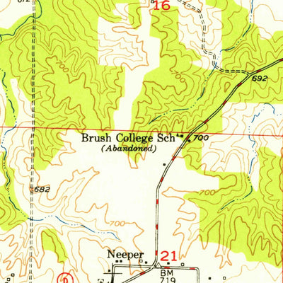 United States Geological Survey Neeper, MO (1950, 24000-Scale) digital map