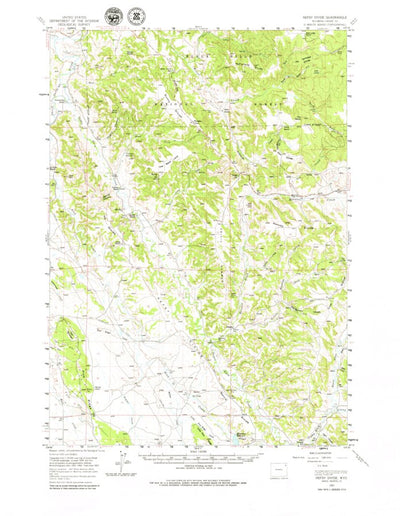 United States Geological Survey Nefsy Divide, WY (1957, 62500-Scale) digital map