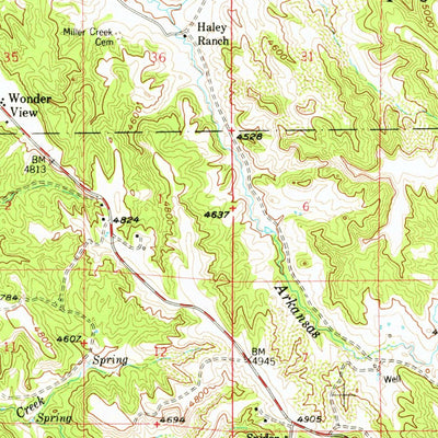 United States Geological Survey Nefsy Divide, WY (1957, 62500-Scale) digital map