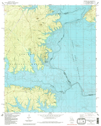United States Geological Survey Negreet SW, TX-LA (1985, 24000-Scale) digital map