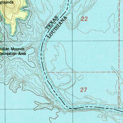 United States Geological Survey Negreet SW, TX-LA (1985, 24000-Scale) digital map
