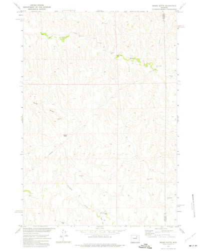 United States Geological Survey Negro Butte, WY (1972, 24000-Scale) digital map