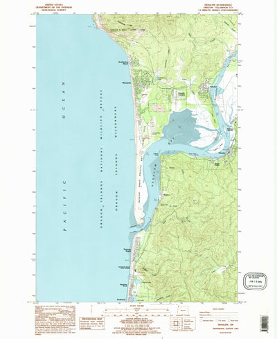United States Geological Survey Nehalem, OR (1985, 24000-Scale) digital map