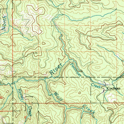 United States Geological Survey Nehalem River, OR (1979, 100000-Scale) digital map