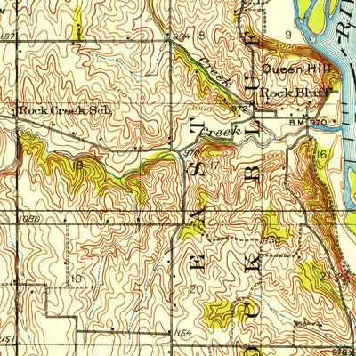 United States Geological Survey Nehawka, NE-IA (1935, 62500-Scale) digital map