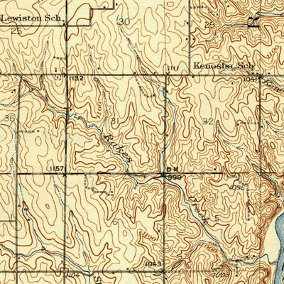 United States Geological Survey Nehawka, NE-IA (1940, 62500-Scale) digital map