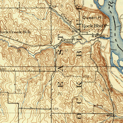 United States Geological Survey Nehawka, NE-IA (1940, 62500-Scale) digital map