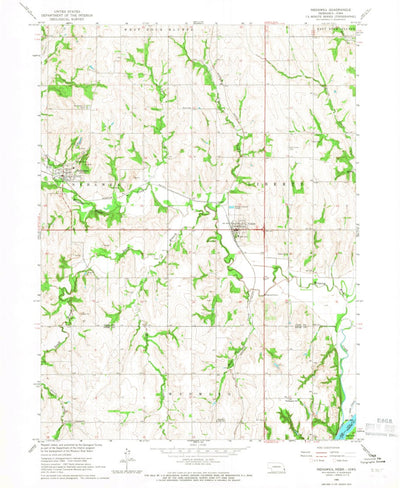 United States Geological Survey Nehawka, NE-IA (1966, 24000-Scale) digital map