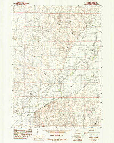 United States Geological Survey Neiber, WY (1985, 24000-Scale) digital map