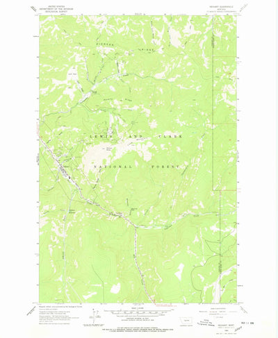 United States Geological Survey Neihart, MT (1961, 24000-Scale) digital map