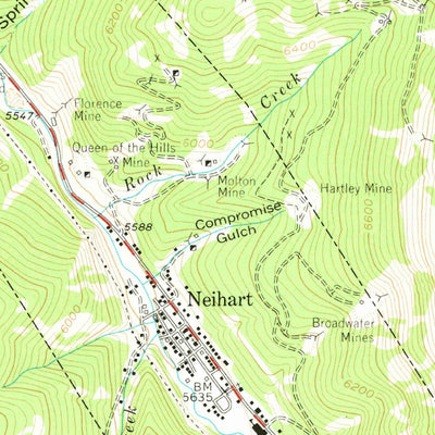 United States Geological Survey Neihart, MT (1961, 24000-Scale) digital map