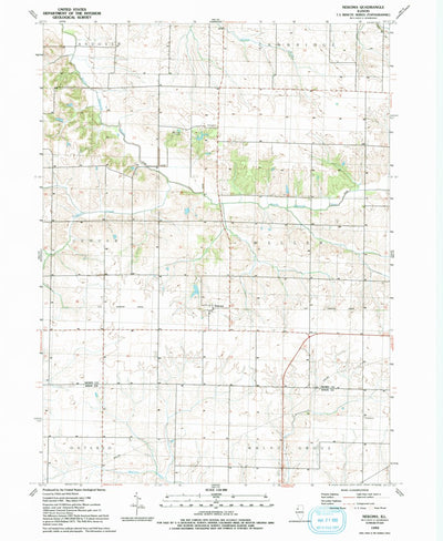 United States Geological Survey Nekoma, IL (1992, 24000-Scale) digital map